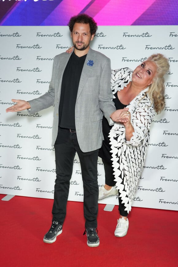 Marianne James et Eric Antoine durant la soirée Fremantle pour la 38ème édition du Mipcom à Cannes, le 17 octobre 2022. 