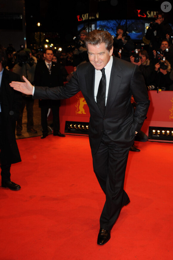 Pierce Brosnan lors de la 60e Berlinale où le dernier film de Polanski, The Ghost Writer, a été projeté, le 12 février 2010.