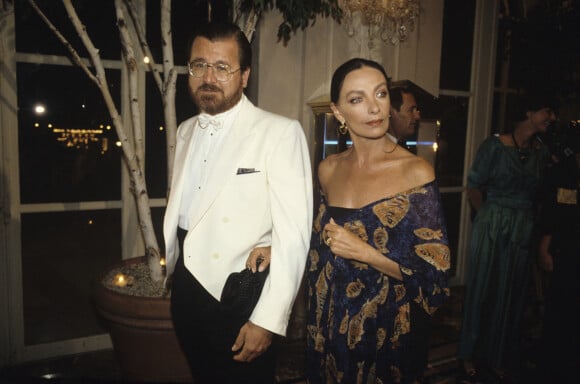 Marie Laforêt et son compagnon Eric De Lavan à l'occasion du XVe Festival du cinéma américain de Deauville. 1989.