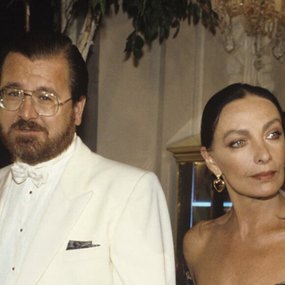 Marie Laforêt et son compagnon Eric De Lavan à l'occasion du XVe Festival du cinéma américain de Deauville. 1989.