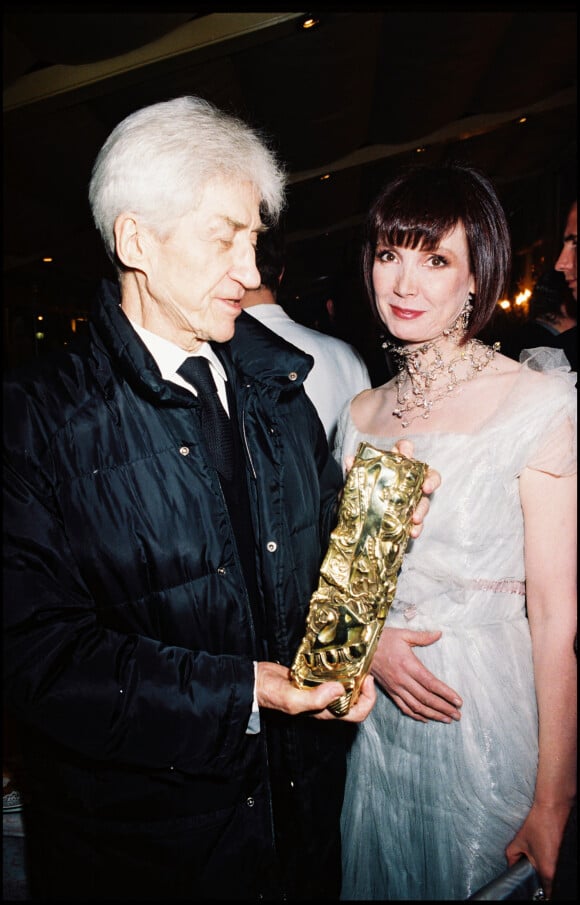 Alain Resnais et Sabina Azéma lors des César en 1998