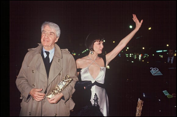 Alain Resnais et Sabina Azéma arrivant aux César en 1994