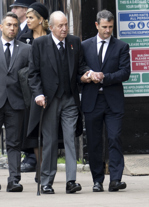 Le roi Juan Carlos - Arrivées au service funéraire à l'Abbaye de Westminster pour les funérailles d'Etat de la reine Elizabeth II d'Angleterre. Londres, le 19 septembre 2022.