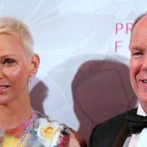 Le prince Albert de Monaco avec la Princesse Charlene assistent aux Princess Grace Awards à New York le 3 novembre 2022. Photo by Charles Guerin/ABACAPRESS.COM