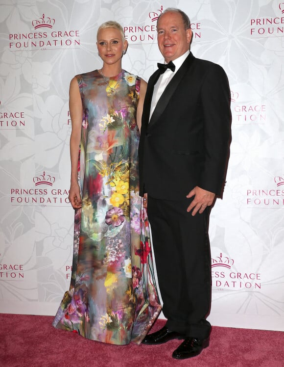 Le prince Albert de Monaco avec la Princesse Charlene assistent aux Princess Grace Awards à New York le 3 novembre 2022. Photo by Charles Guerin/ABACAPRESS.COM