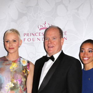 Le prince Albert de Monaco avec la Princesse Charlene assistent aux Princess Grace Awards à New York le 3 novembre 2022. Photo by Charles Guerin/ABACAPRESS.COM