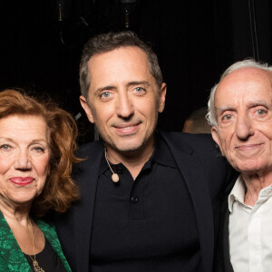 Exclusif -  Gad Elmaleh et ses parents David et Régine Elmaleh - Backstage de l'enregistrement de l'émission "La Chanson secrète 6" à la Scène musicale à Paris, qui sera diffusée le 12 décembre sur TF1. Le 8 septembre 2020  © Gaffiot-Moreau / Bestimage 