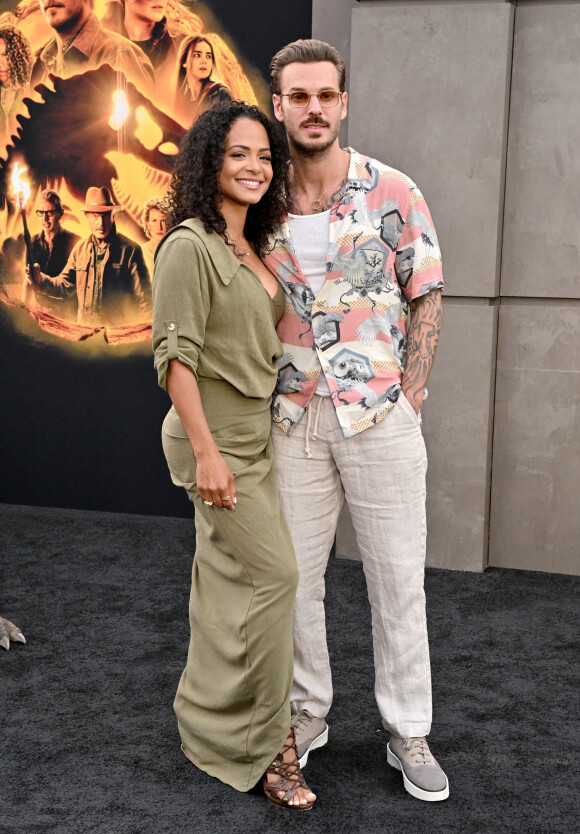 Christina Milian et M Pokora (Matt Pokora) à la première du film "Jurassic World Dominion" à Los Angeles, le 6 juin 2022. 