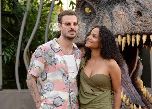 Christina Milian et son mari M Pokora (Matt Pokora) à la première du film "Jurassic World Dominion" à Los Angeles, le 6 juin 2022. 