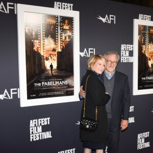 Steven Spielberg et sa femme Kate Capshaw au photocall de la première de "Fabelmans" lors du 2022 AFI Festival à Los Angeles, le 6 novembre 2022. 