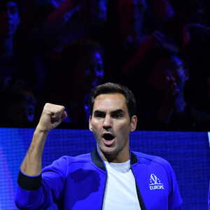 Roger Federer (Sui) - Tournoi de tennis Laver Cup à l'O2 Arena de Londres, Grete-Bretagne, le 25 septembre 2022.