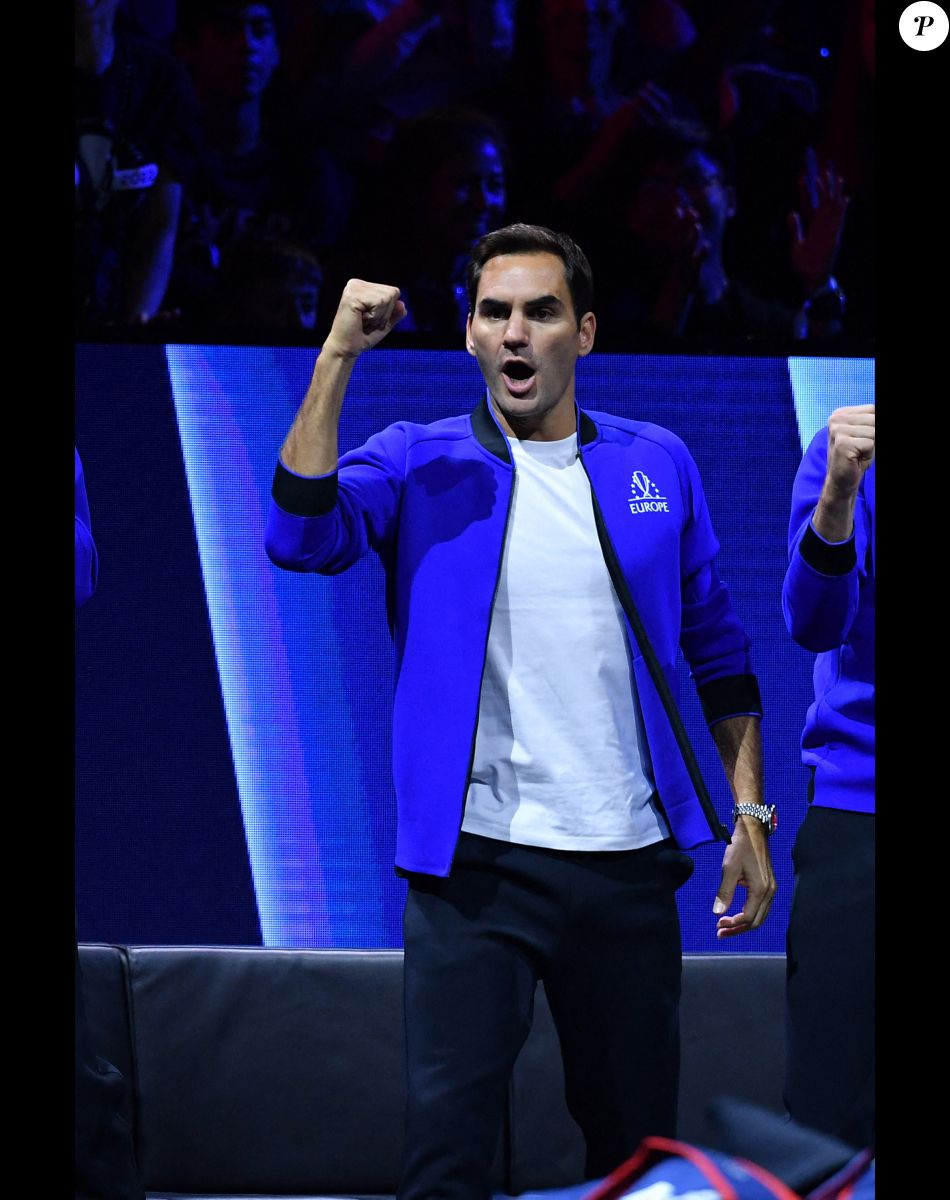 Roger Federer (Sui) - Tournoi de tennis Laver Cup à l'O2 Arena de Londres, Grete-Bretagne, le 25 septembre 2022.