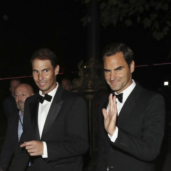 Roger Federer et Rafael Nadal au dîner "Laver Cup" à Londres, le 22 septembre 2022.