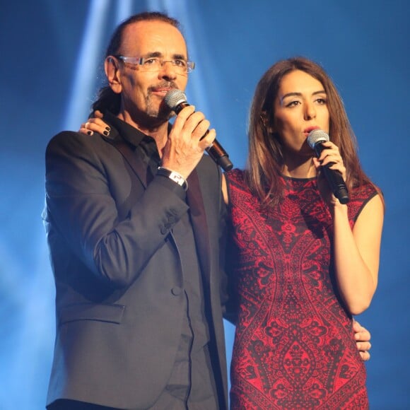 Nicolas Peyrac et Sofia Essaïdi à L'Olympia le 12 septembre 2013.