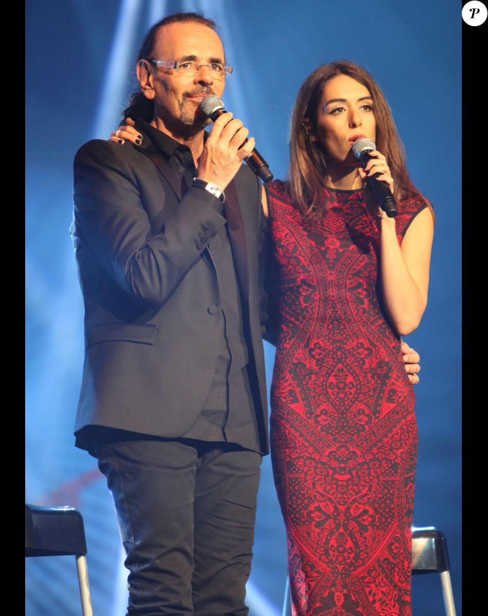 Nicolas Peyrac et Sofia Essaïdi à L'Olympia le 12 septembre 2013.