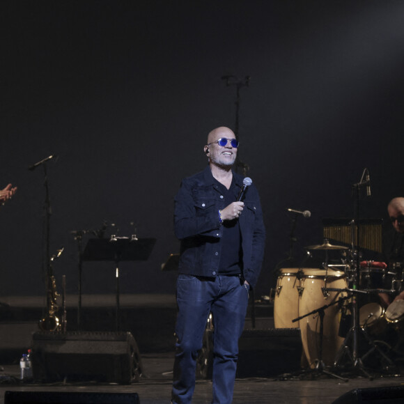 Exclusif - Pascal Obispo - Hommage à Daniel Lévi lors d'un gala au théâtre Mogador à Paris au profit de l'association Daniel Lévi le 7 novembre 2022. © Jack Tribeca / Bestimage