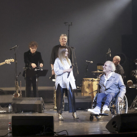 Exclusif - Julie Zenatti, Frédéric Zeitoun - Hommage à Daniel Lévi lors d'un gala au théâtre Mogador à Paris au profit de l'association Daniel Lévi le 7 novembre 2022. © Jack Tribeca / Bestimage