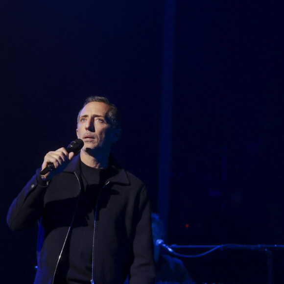 Exclusif - Gad Elmaleh - Hommage à Daniel Lévi lors d'un gala au théâtre Mogador à Paris au profit de l'association Daniel Lévi le 7 novembre 2022. © Jack Tribeca / Bestimage