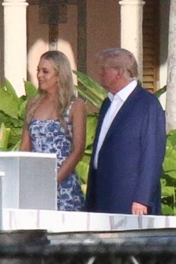 Donald Trump et son clan réunis pour la fête de mariage de Tiffany Trump à Mar-a-Lago, Palm Beach en Floride le 11 novembre 2022.