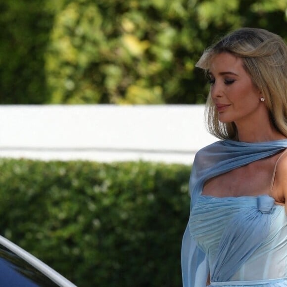 Ivanka Trump arrive au mariage de sa soeur Tiffany Trump à Mar-a-Lago, Palm Beach en Floride le 12 novembre 2022.