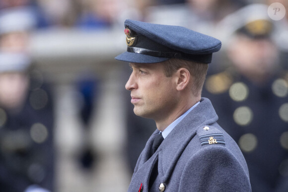 Le prince William, prince de Galles, lors du "Remembrance Sunday Service" à Londres, Royaume Uni, le 13 novembre 2022.