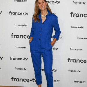 Laury Thilleman au photocall pour la conférence de presse de rentrée de France TV à la Grande Halle de la Villette à Paris, France, le 6 juillet 2022. © Coadic Guirec/Bestimage 