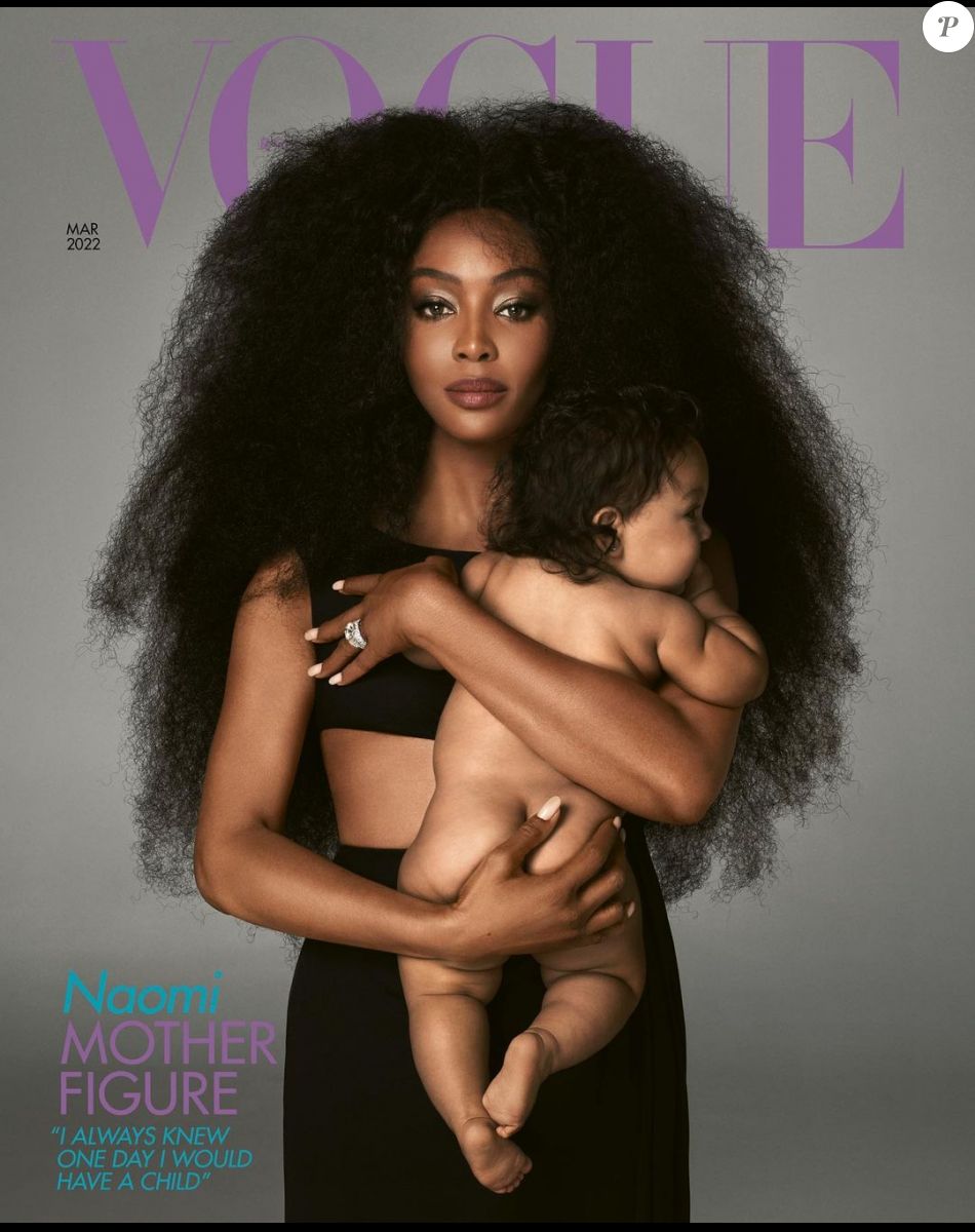 Naomi Campbell et sa fille en couverture de Vogue UK