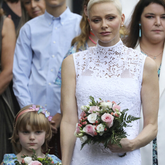 La Princesse Charlene de Monaco, la princesse Gabriella de Monaco, comtesse de Carladès, Mélanie De Massy - La famille princière de Monaco lors du traditionnel Pique-nique "U Cavagnetu" des monégasques au parc princesse Antoinette à Monaco le 3 septembre 2022. © Sébastien Botella/Nice Matin/Bestimage 