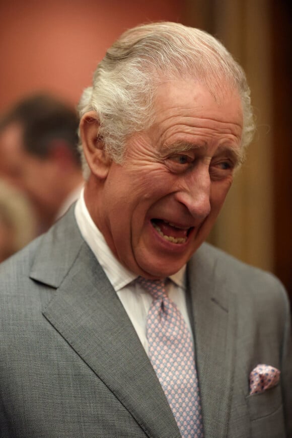 Le roi Charles III d'Angleterre lors d'une réception au palais de Buckingham à Londres. Le 16 novembre 2022 