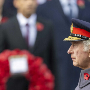 Le roi Charles III d'Angleterre, - Les membres de la famille royale d'Angleterre et les personnalités lors du "Remembrance Sunday Service" à Londres, le 13 novembre 2022. 