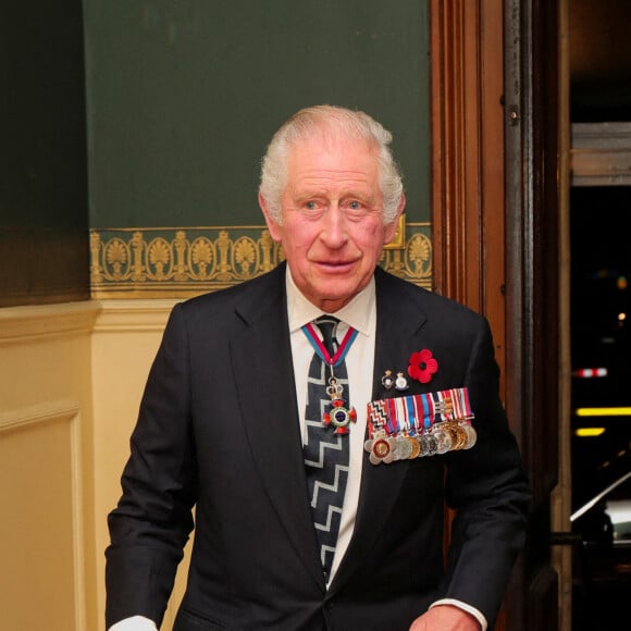 Le roi Charles III d'Angleterre, - Les membres de la famille royale d'Angleterre lors du festival annuel du souvenir de la Royal British Legion au Royal Albert Hall de Londres, Royaume Uni, le 12 novembre 2022. 