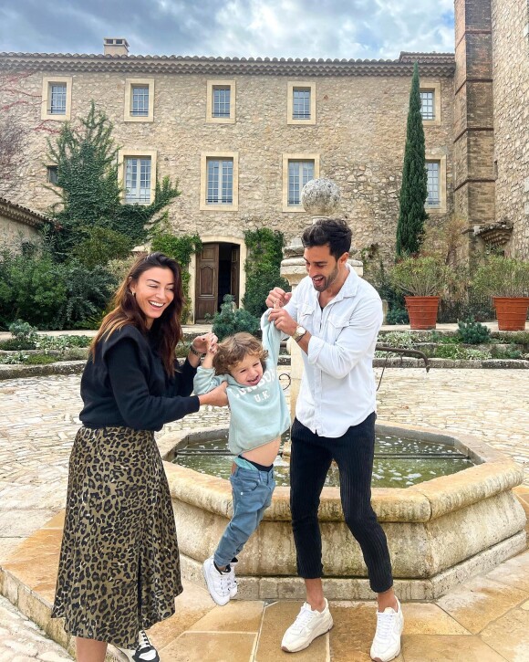 Rachel Legrain-Trapani, son compagnon Valentin Léonard et leur fils Andrea. Instagram. Le 3 novembre 2022.