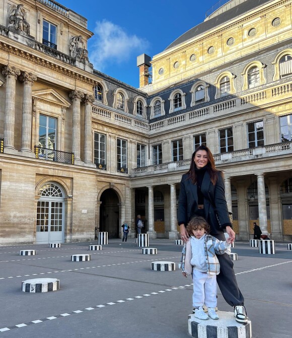 Rachel Legrain-Trapani et son fils Andrea. Instagram. Le 25 octobre 2022.