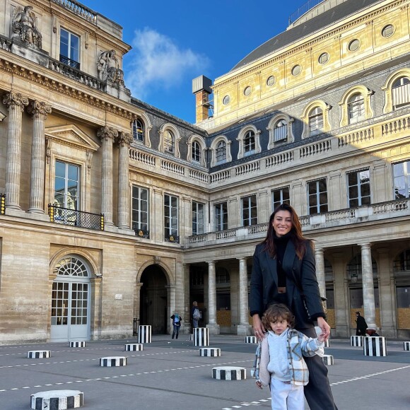 Rachel Legrain-Trapani et son fils Andrea. Instagram. Le 25 octobre 2022.