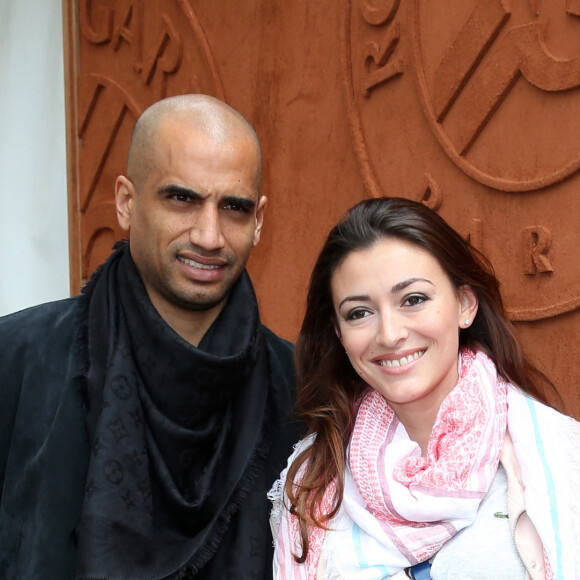 Aurelien Capoue et Rachel Legrain-Trapani - People au village des Internationaux de France de tennis de Roland Garros à Paris, le 28 mai 2014. 