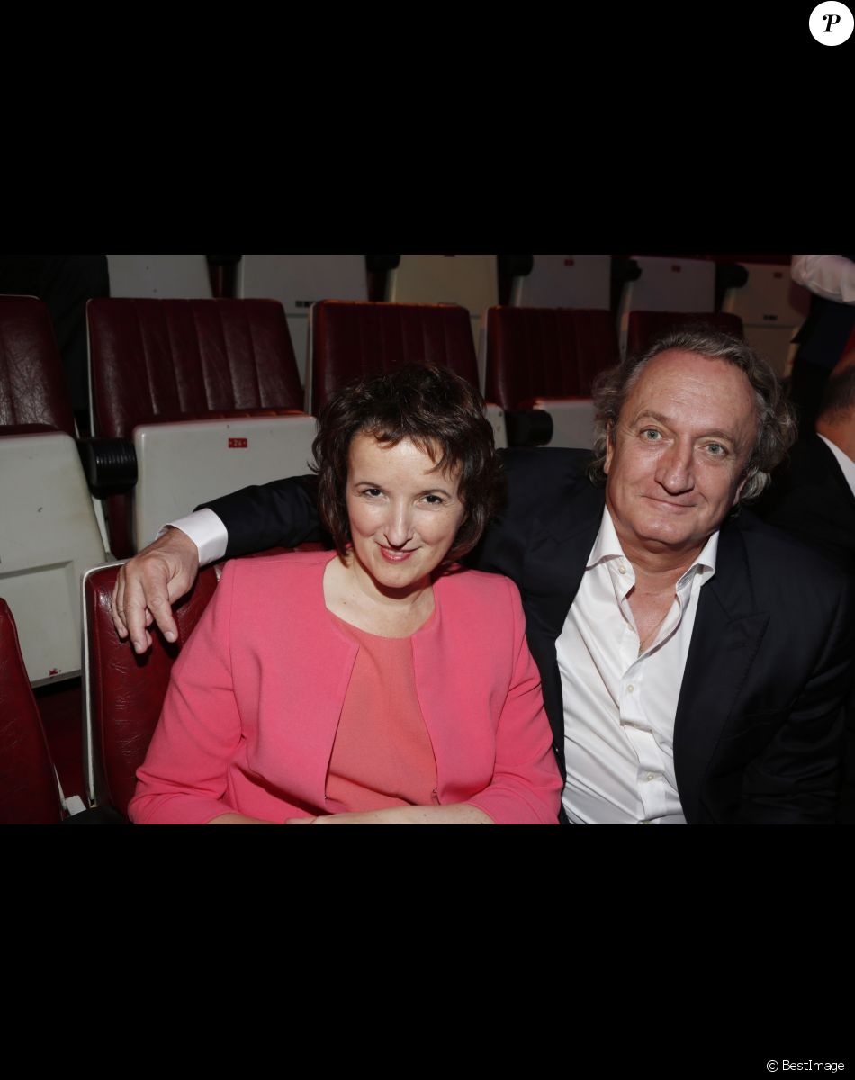 Anne Roumanoff et son mari Philippe Vaillant - Gala de l'IFRAD au Cirque D'Hiver a Paris le 25 septembre 2013.