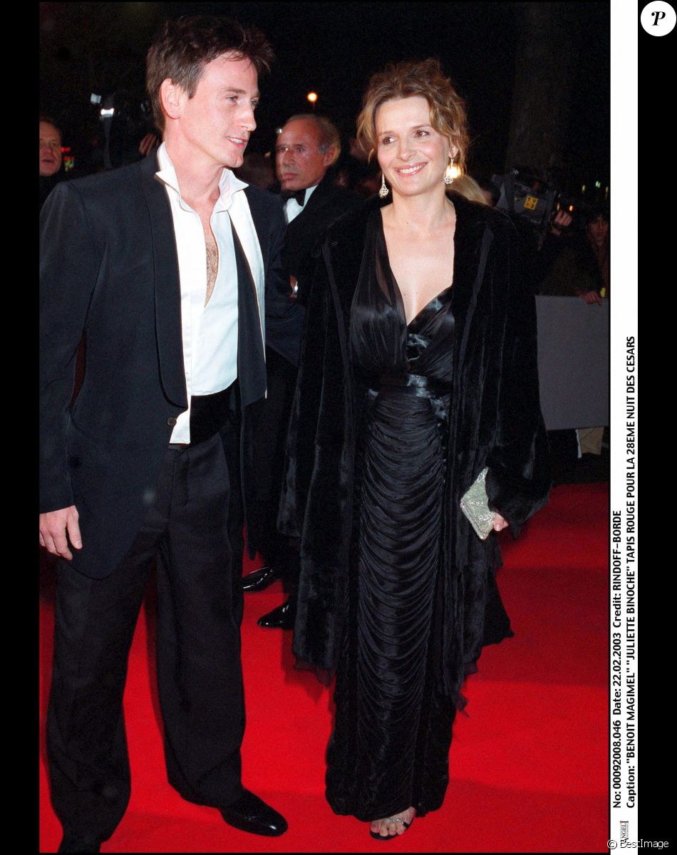 Juliette Binoche et les pères de ses enfants, André Hallé et Benoît