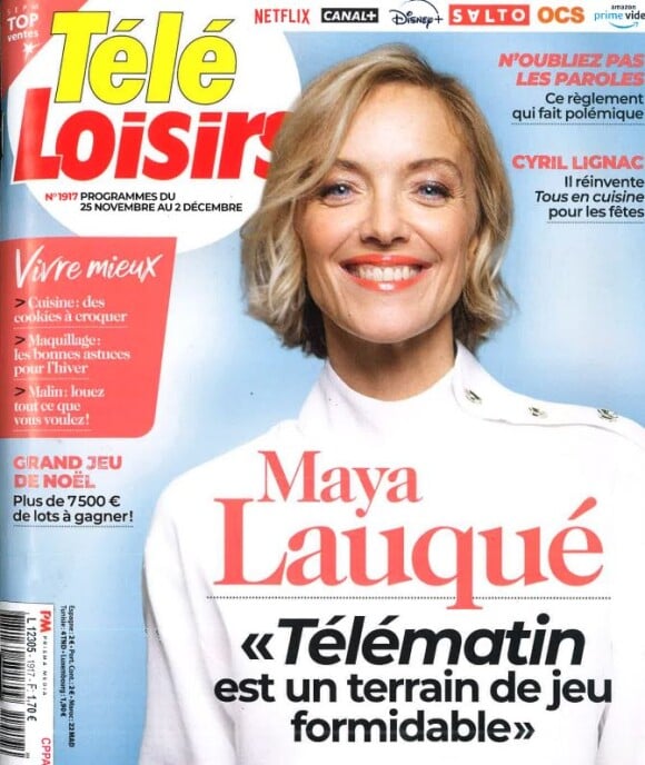 Couverture du magazine "Télé Loisirs" du 21 novembre 2022