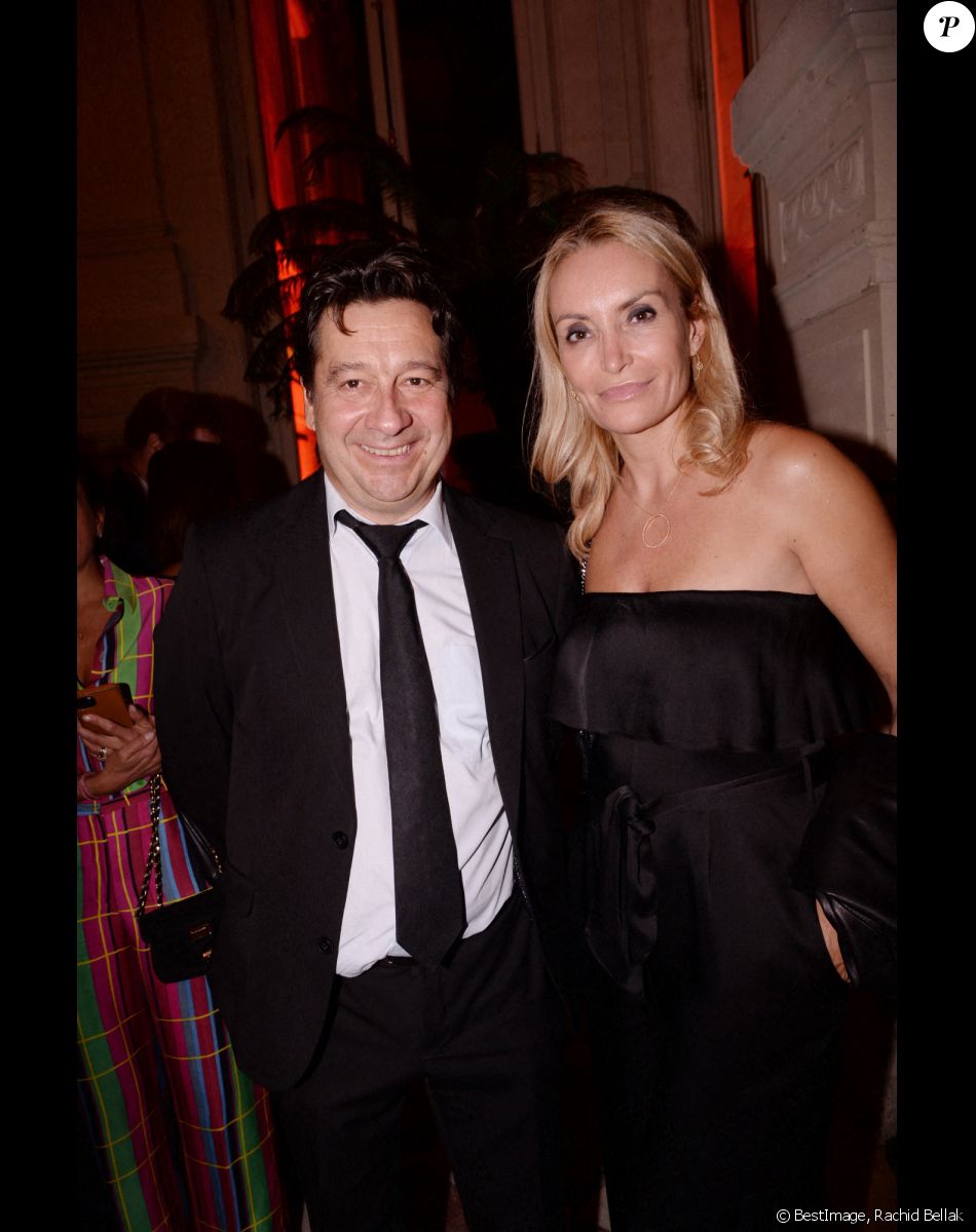 Exclusif - Laurent Gerra et sa femme Christelle Bardet - Moma Group fête son 10e anniversaire à l'hôtel Salomon de Rothschild à Paris. © Rachid Bellak/Bestimage