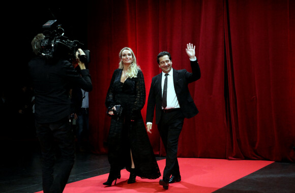 Laurent Gerra et sa femme Christelle Bardet - 14e édition du Festival Lumière 2022 à la Halle Tony Garnier à Lyon le 15 octobre 2022. © Dominique Jacovides / Bestimage