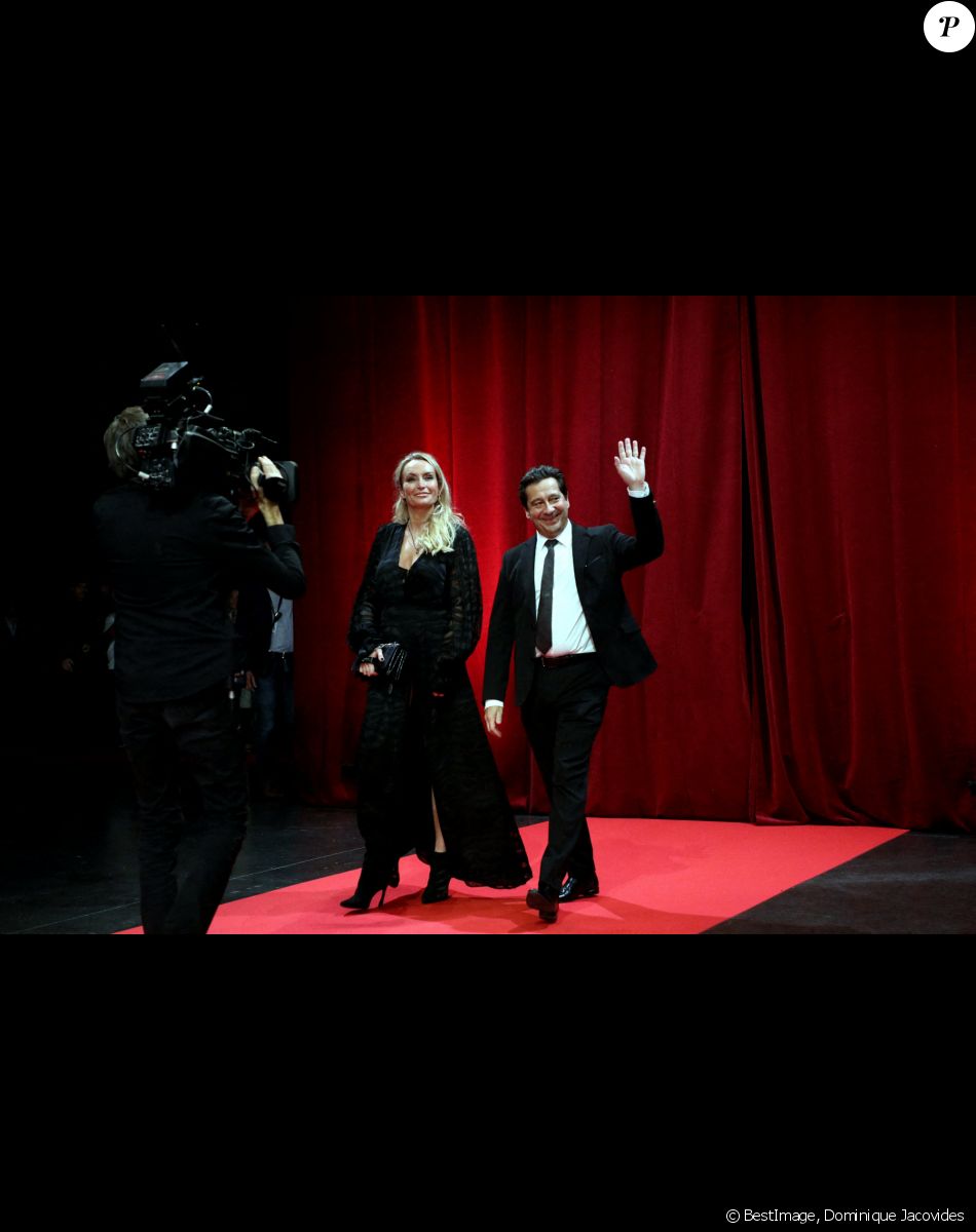 Laurent Gerra et sa femme Christelle Bardet - 14e édition du Festival Lumière 2022 à la Halle Tony Garnier à Lyon le 15 octobre 2022. © Dominique Jacovides / Bestimage