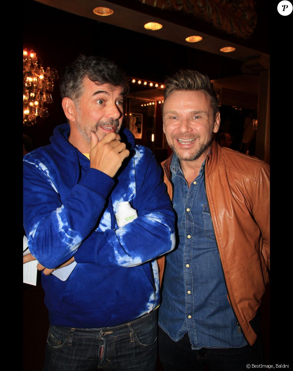 Exclusif - Stéphane Plaza et Jeanfi Janssens - Personnalités au spectacle de A.Kavanagh "Happy" au Casino de Paris, après 5 ans d'absence. Le 21 octobre 2022 © Baldini / Bestimage
