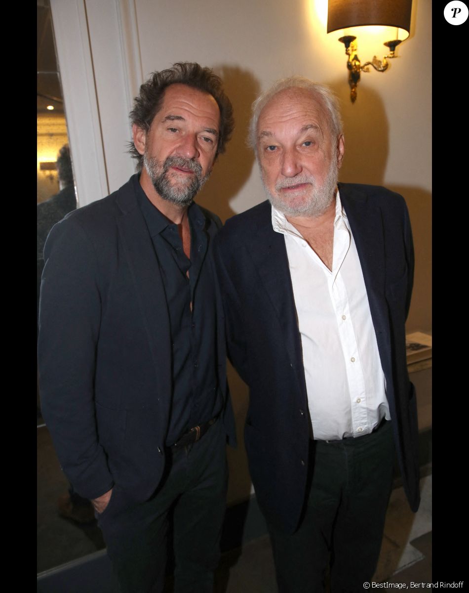 Exclusif - Stéphane De Groodt et François Berléand - Le propriétaire B.Magrez fête les 770 ans du Château Pape Clément au Pavillon Ledoyen à Paris, France, le 23 Novembre 2022. © Bertrand Rindoff / Bestimage
