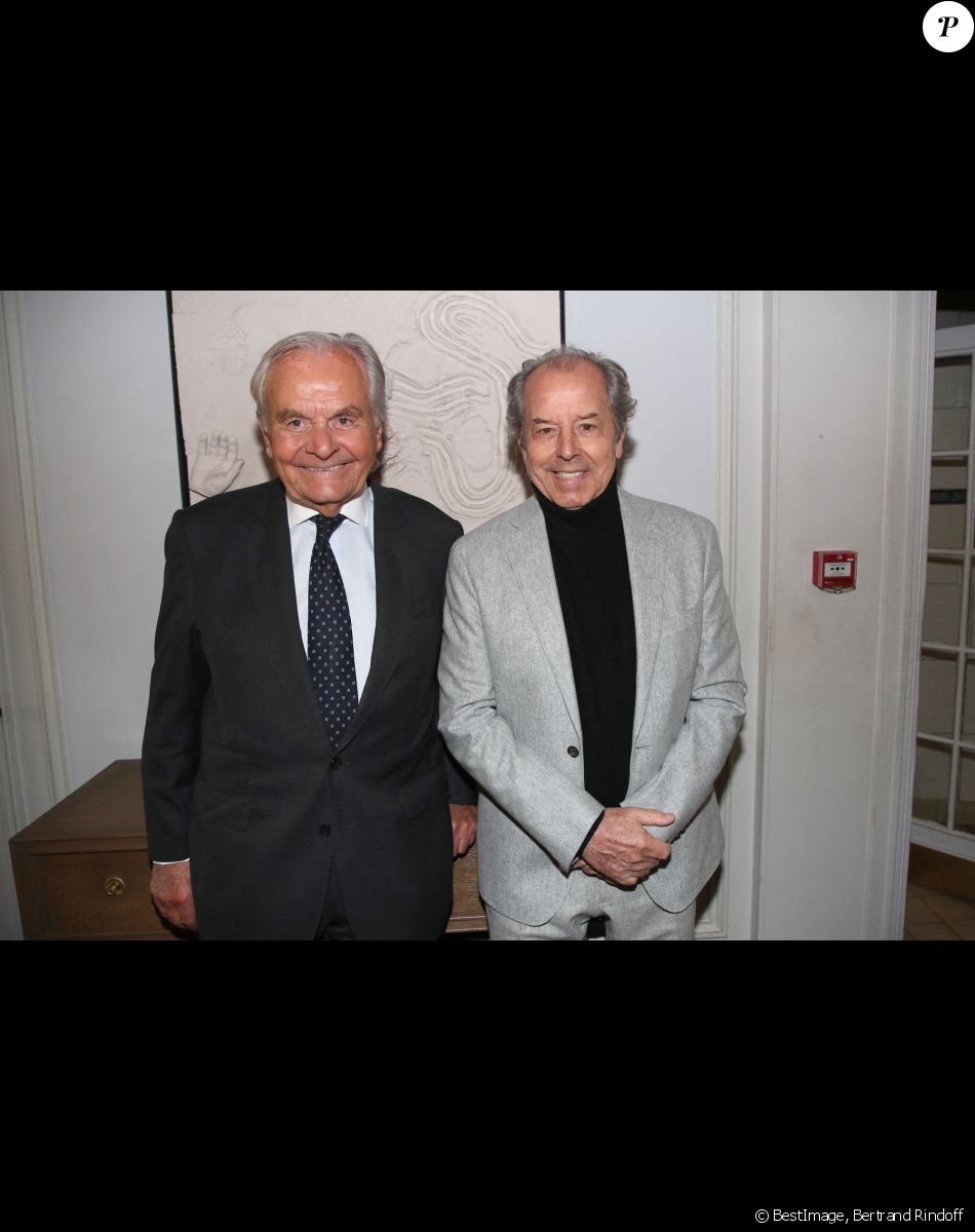 Exclusif - Bernard Magrez et Christian Morin - Le propriétaire B.Magrez fête les 770 ans du Château Pape Clément au Pavillon Ledoyen à Paris, France, le 23 Novembre 2022. © Bertrand Rindoff / Bestimage