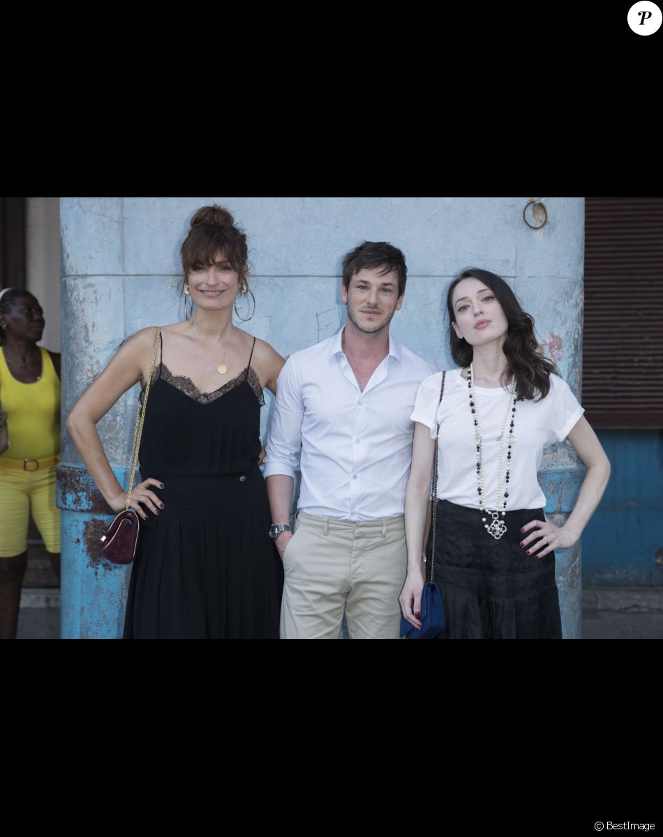 Caroline de Maigret, Gaspard Ulliel et Gaëlle Pietri - People au defilé Croisière Chanel à La Havane à Cuba, le 3 mai 2016. © Olivier Borde/Bestimage