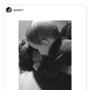 Photo que Gaëlle Pietri a republié en story Instagram à l'occasion de l'anniversaire du père de son fils, Gaspard Ulliel