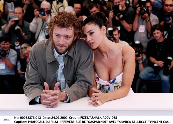 Monica Bellucci et Vincent Cassel à Cannes pour la présentation d'Irréversible en 2002