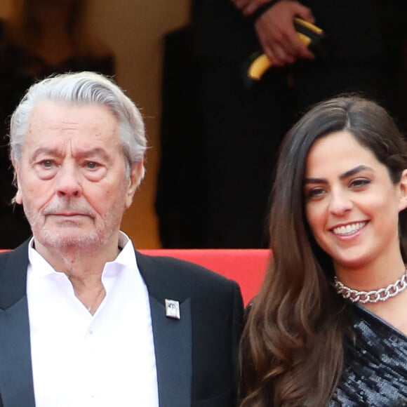 Alain Delon et sa fille Anouchka Delon - Montée des marches du film "A Hidden Life" lors du 72ème Festival International du Film de Cannes. © Denis Guignebourg/Bestimage