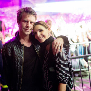Exclusif - Le prince Emmanuel Philibert de Savoie et la princesse Clotilde (Courau) - People au concert de Johnny Hallyday au POPB de Bercy a Paris - Jour 2. Le 15 juin 2013