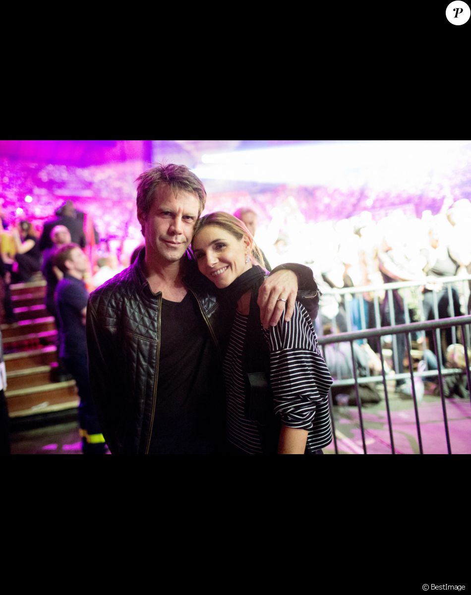Exclusif - Le prince Emmanuel Philibert de Savoie et la princesse Clotilde (Courau) - People au concert de Johnny Hallyday au POPB de Bercy a Paris - Jour 2. Le 15 juin 2013